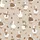 Whimsical Duck Admirers' Beige Pattern with Cartoon Ducks in Brown Beanies & Scarves, Orange Leaves, Coffee Beans Satin Pajamas Set - 2