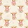 Highland Cow Lovers' Whimsical Watercolor Fluffy Calves Pink Checkered Scarf Beige Snowflake Pattern Satin Pajamas Set - 2