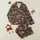 Rustic Holiday Style Seamless Textured Highland Cow Pattern with Scarlet Santa Hats & Golden Lights Satin Pajamas Set - 1