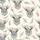 Country Style Devotees Sketchy Grey Highland Cow Pink Floral Crown Seamless Pattern Satin Pajamas Set - 2