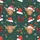Farmhouse Holiday Fans' Watercolor Highland Cow Festive Pattern with Santa Hats, Holly, Pine, Snowflakes & Red Buffalo Plaid Satin Pajamas Set - 2