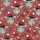 Highland Cow Enthusiasts' Whimsical Cranberry Red Christmas Pattern with Festive Hats and Plaid Bows Satin Pajamas Set - 2