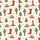 Western Family Whimsical Off-White Cowboy Boots, Hats, Green Cacti, Forest Trees, Golden Stars Pattern Satin Pajamas Set - 2
