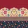 Women's Vintage Bohemian Illustrative Crimson Maroon Hibiscus Pineapple Palm Diamond Motif with Geometric Floral Bands Satin Pajamas Set - 2