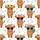 Highland Cow Fans' Whimsical Calf Art, Floral Wreaths, Pink Gingham & Teal Sunglasses Motif Satin Pajamas Set - 2