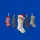 Cat Lovers' Whimsical Tabby Cat in Red Santa Hat from Cream Stocking, Festive Patterned Socks, White Snowflakes, Merry Fluffmas Sweatshirt - 2