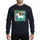 Humorous Christmas Fans' Santa Cat Unicorn Ride, Emerald Galaxy Rainbow Pizza Art Sweatshirt - 1