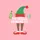 Holiday Humor Enthusiasts' Bold Green Red Mezcal Elf Flat Vector Artwork with Shot Glass and Lime Sweatshirt - 2