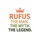 Men's & Grandfathers' Vintage Grunge RUFUS The Man The Myth The Legend Crown Design in Faded Red-Orange, Muted Tan, Olive Green Sweatshirt - 2