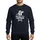 Halloween Fans' Primitive White Caveman Head & Crossbones Graphic with Distressed "PRETEND I'M A CAVEMAN" Text Sweatshirt - 1