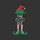 Holiday Celebration Enthusiasts' Vibrant Red & Green Christmas Elf with Bold 'THE', Meticulously Neat White Script, and Bold 'ELF' Lettering Sweatshirt - 2