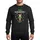 Holiday Families Distressed 'THE MANAGEMENT ELF' Text, Stylized Upright Elf Character & Festive Snowflake Accents Sweatshirt - 1