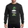 Holiday Party Enthusiasts' Whimsical Cuban Elf Gnome, Green Striped Hat, White Beard, Red & Green Festive Design Sweatshirt - 1