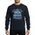 Mermaid Celebration Adult Playful Blue & White 'TATA of the BIRTHDAY Mermaid' Typography with Crown, Seashells, Starbursts & Bubbles Sweatshirt - 1