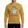 Holiday Celebrators' Energetic Blue-Grey Yeti Tangled in Red, Green, Blue, Yellow Christmas Lights & Santa Hat Artwork Sweatshirt - 1