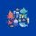 Kids' Vibrant Underwater 5th Birthday Party with Playful Sea Animals, 'I'm FIVE' Text, Festive Hats, Bright Ocean Creatures Sweatshirt - 2