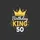 Men's Golden Yellow White Illustrative Crown Birthday King 50 Script Sans-Serif Design Sweatshirt - 2