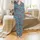 Dinosaur Lovers' Whimsical Teal Dinosaur Navy Blue Light Grey Stripe Pattern - 2