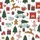 Women's Whimsical Forest Green Red Christmas Trees Reindeer Gingerbread Ballet Storybook Pattern Satin Pajamas Set - 2