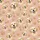 Golden Retriever Lovers' Photorealistic Golden Retriever Faces & Golden Paw Print Pattern, Muted Peachy Pink Satin Pajamas Set - 4