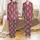 Women's Bold Fuchsia Emerald Green Striped Whimsical Tiger Pattern Satin Pajamas Set - 1
