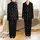 Men's Deep Black White Abstract Linear Geometric Mosaic Seamless Pattern Satin Pajamas Set - 1