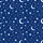 Stargazer Family's Deep Royal Blue White Celestial Crescent Moon Star Seamless Pattern Satin Pajamas Set - 4