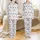 Mothers & Family White Repeating Pattern: Crisp Baby Faces, Pastel Hues, Dark Blue 'BEST MOM EVER' Text, Crowns, Stars Satin Pajamas Set - 1