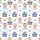 Mothers & Family White Repeating Pattern: Crisp Baby Faces, Pastel Hues, Dark Blue 'BEST MOM EVER' Text, Crowns, Stars Satin Pajamas Set - 4
