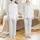 Bridesmaids & Bridal Party Elegant White Black Periwinkle Botanical Line Art Pattern Satin Pajamas Set - 1