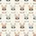 Bunny Lovers' Whimsical Brown Grey Plush-Inspired Seamless Bunny Pattern with Turquoise Eyes Satin Pajamas Set - 4