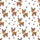 Holiday Families' Cute Cartoon Reindeer Pattern with Red Noses, Olive Green & Red Stars Satin Pajamas Set - 2