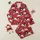 Children's Vibrant Cherry Red Hand-Drawn White Lions & Cubs Bold Black Outline Flat Art Pattern Satin Pajamas Set - 1