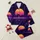 Retro Aesthetic Enthusiasts' Synthwave Golden-Fuchsia Sun, Violet Faceted Mountains, Neon Purple Grid, Indigo Perspective Satin Pajamas Set - 1