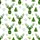 Family Festive Christmas Deer Heads, Forest Green Plaid, Lime Green Snowflakes & Holly on Pure White Satin Pajamas Set - 2