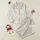 Men's Minimalist Charcoal Grey Hand-Drawn Abstract Crisscross Pattern on Soft Off-White Satin Pajamas Set - 1