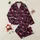 Matching Couples' Minimalist King Queen Crowns Red Navy Tartan Plaid Pattern Satin Pajamas Set - 1