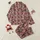 Modern Style Enthusiasts' Dynamic Abstract Geometric Interlocking Stripe Pattern in Olive Green, Hot Pink, Beige, Black Satin Pajamas Set - 1