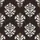 Women's Intricate Damask Botanical Pattern in Dark Chocolate Brown with Crisp White & Warm Tan Accents Satin Pajamas Set - 2
