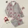 Kids' Muted Light Grey Dusty Rose Red Clean Minimalist Geometric Plaid Pattern Satin Pajamas Set - 1