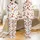 Kids & Family Whimsical Red Green Gold Santa Pizza Snowflake Holiday Pattern Satin Pajamas Set - 1