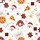 Kids & Family Whimsical Red Green Gold Santa Pizza Snowflake Holiday Pattern Satin Pajamas Set - 4