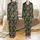 Bridesmaids' Minimalist Abstract Geometric Pattern Deep Forest Green Terracotta Orange Black White Outline Satin Pajamas Set - 1