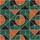 Bridesmaids' Minimalist Abstract Geometric Pattern Deep Forest Green Terracotta Orange Black White Outline Satin Pajamas Set - 4