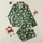 Festive Family Realistic Face Santa Hat Pattern Forest Green Pine Holly Red Ho Ho Ho Navy Blue Evergreen Satin Pajamas Set - 1