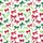 Coquette Style Lovers' Festive Watercolor Crimson Cherry Red Emerald Green Bow Pattern Satin Pajamas Set - 2