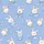 Cozy Aesthetic Lovers' Fluffy Off-White Yawning Bunnies in Blue Pajamas Seamless Periwinkle Dream Pattern Satin Pajamas Set - 2