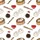 Toddlers' Kawaii Steamed Bao Dumpling Dim Sum White Brown Red Character Pattern Satin Pajamas Set - 2