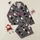 Women's Black Silver Hot Pink Party Balloons Glitter Drip Glam Sparkle Script Celebration Pattern Satin Pajamas Set - 1