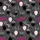 Women's Black Silver Hot Pink Party Balloons Glitter Drip Glam Sparkle Script Celebration Pattern Satin Pajamas Set - 2